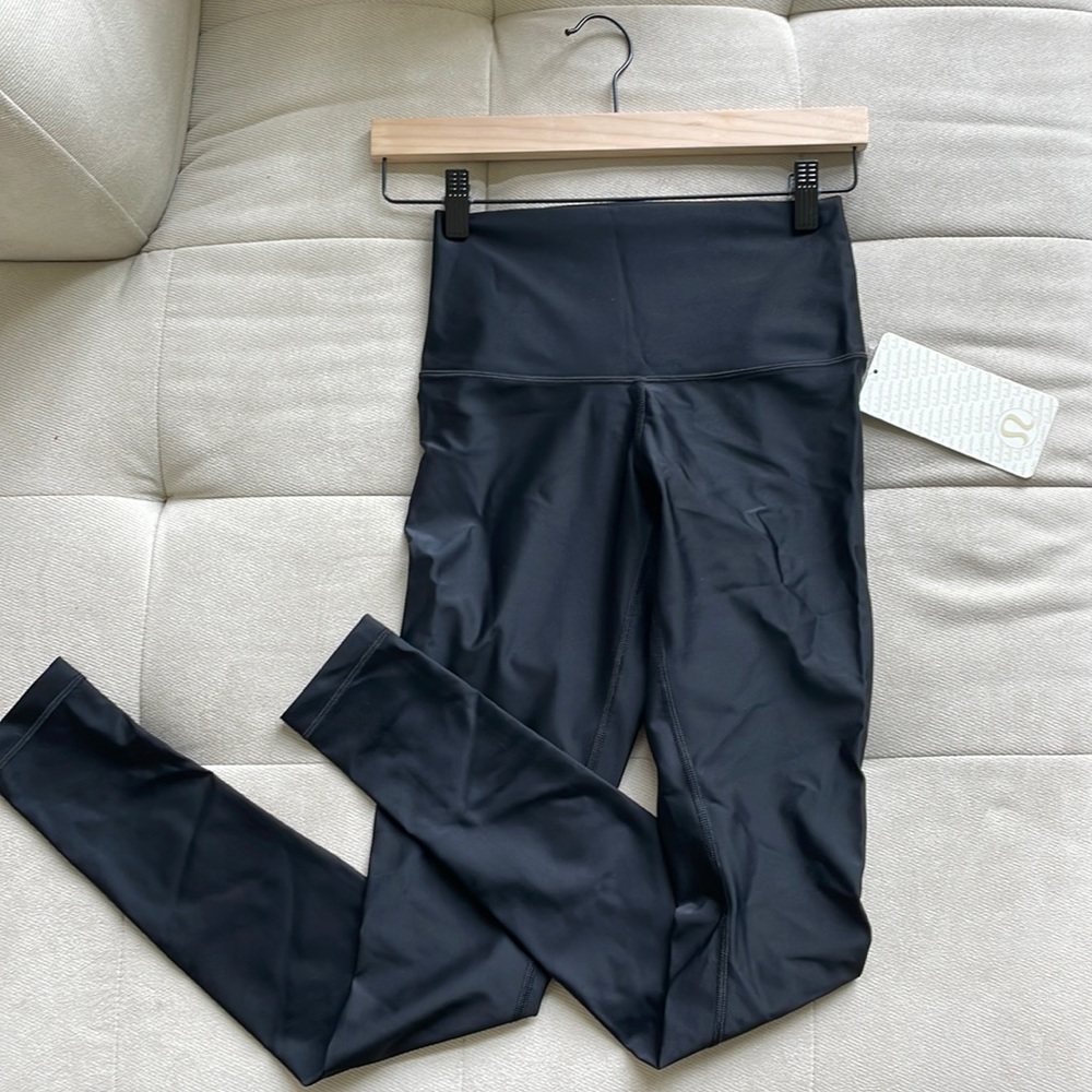 NWT Lululemon Black Shine Tight* High Rise pant